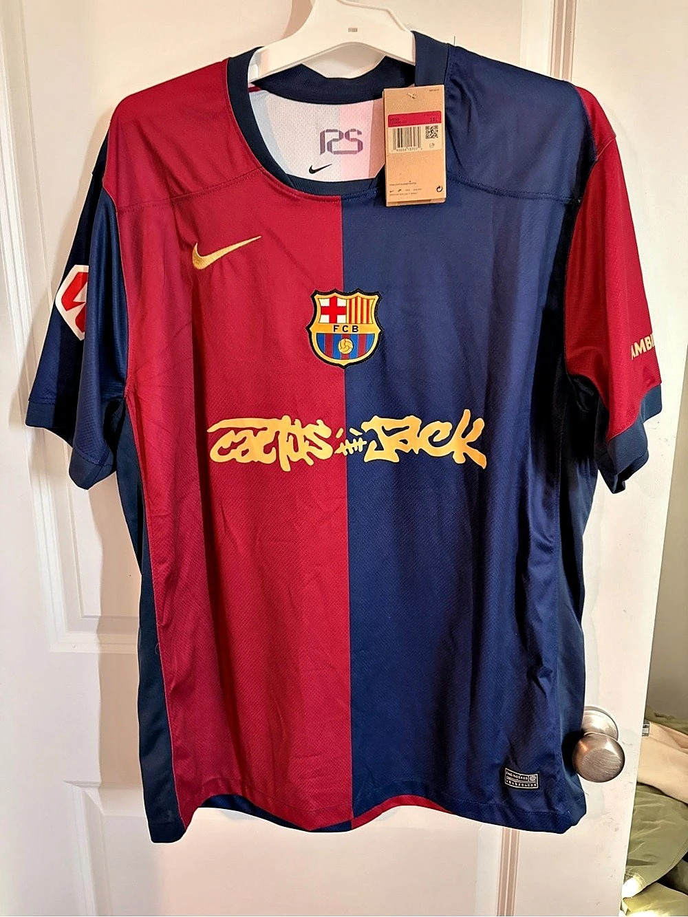 NWT 2025 Nike x FC Barcelona x Travis Scott Cactus Jack Home Pedri Match Jersey